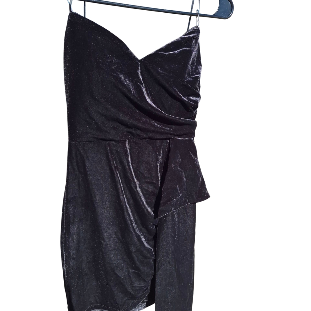 Fashion Nova Elegant Black Asymmetrical Dress